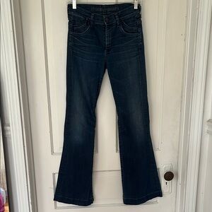 Citizens Of Humanity Blue Flare Wide Leg Jeans